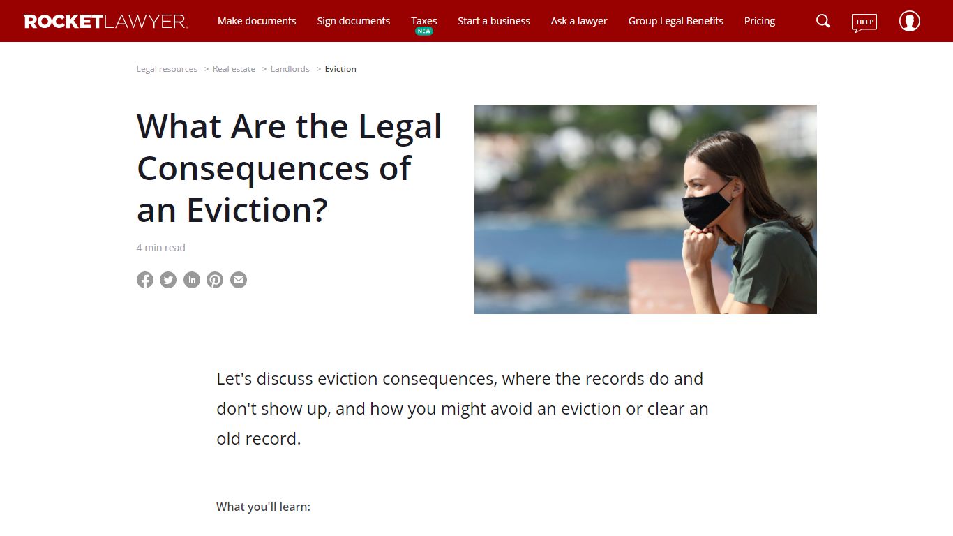 What Are the Legal Consequences of an Eviction? - Rocket Lawyer
